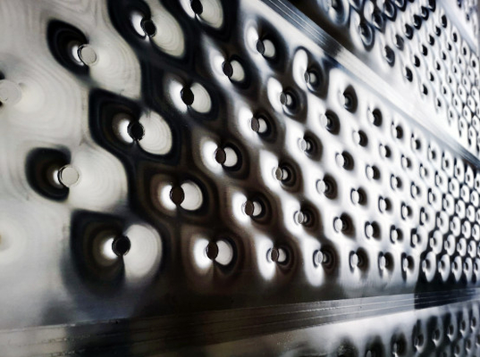 गुणवत्ता  Stainless Steel Pillow Dimple Plate Heat Exchanger Chillers कारखाना