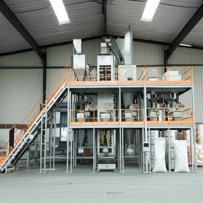 नमक के स्वचालित वजन और बैग पैकेजिंग के लिए पूर्ण औद्योगिक उत्पादन लाइन