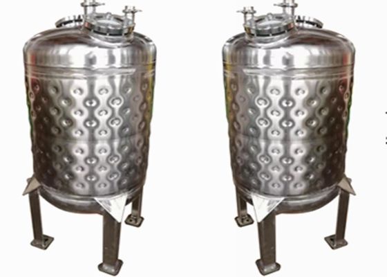 ठंडा करने के लिए स्टेनलेस स्टील 250L डिंपल जैकेट टैंक